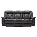 Happy Homes Chanel Reclining Leather Sofa Chanel-Gray IMAGE 1