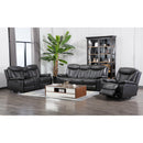 Happy Homes Chanel Reclining Leather Sofa Chanel-Gray IMAGE 2