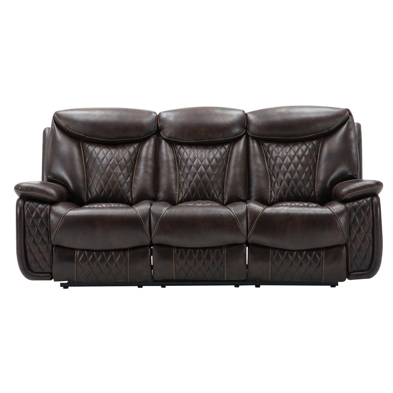 Happy Homes Chanel Reclining Leather Sofa Chanel-Brown IMAGE 1
