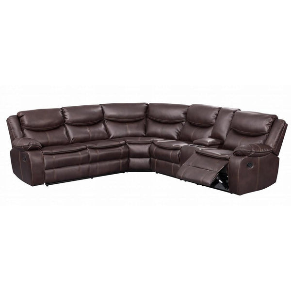 Happy Homes Kelliwood Reclining Leather Look 3 pc Sectional Kelliwood IMAGE 1