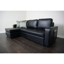 Happy Homes Julia Polyurethane Sleeper Sectional Julia - Black IMAGE 1