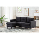 Happy Homes Kingdom Fabric 2 pc Sectional Kingdom-Black IMAGE 1