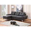 Happy Homes Scott Fabric 2 pc Sectional Scott 2 pc Sectional - Gray IMAGE 1