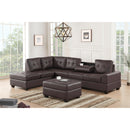 Happy Homes Heights Polyurethane 2 pc Sectional Heights - Espresso IMAGE 1