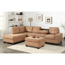 Happy Homes Heights Fabric 2 pc Sectional 3Heights - Taupe IMAGE 1