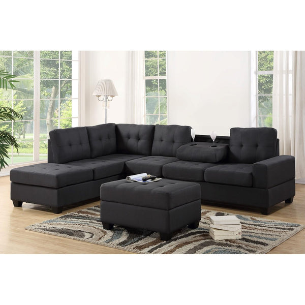 Happy Homes Heights Fabric 2 pc Sectional 5Heights - Gray IMAGE 1