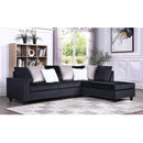 Happy Homes Cindy Fabric 2 pc Sectional Cindy 2 pc Reversible Sectional - Black IMAGE 1