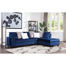 Happy Homes Cindy Fabric 2 pc Sectional Cindy 2 pc Reversible Sectional - Blue IMAGE 1