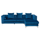 Happy Homes Ava Fabric 2 pc Sectional Ava Sectional Blue IMAGE 1