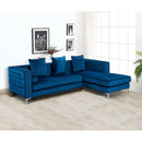 Happy Homes Ava Fabric 2 pc Sectional Ava Sectional Blue IMAGE 2