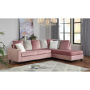 Happy Homes Cindy Fabric 2 pc Sectional Cindy 2 pc Reversible Sectional - Pink IMAGE 1