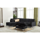 Happy Homes Larry Fabric 2 pc Sectional Larry - Black IMAGE 1