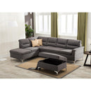 Happy Homes Larry Fabric 2 pc Sectional Larry - Gray IMAGE 1