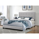 Happy Homes King Upholstered Platform Bed 900Grey King Bed IMAGE 1