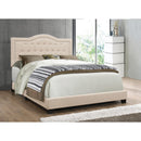 Happy Homes Emma Queen Upholstered Platform Bed Emma Queen Bed - Sand IMAGE 1