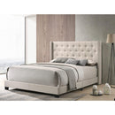 Happy Homes Queen Upholstered Bed HH720 Queen Bed - Sand IMAGE 1