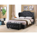 Happy Homes Paradise Queen Upholstered Platform Bed Paradise Queen Platform Bed - Black IMAGE 2