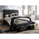 Happy Homes Luke King Upholstered Bed with Storage Luke King Bed - Gray IMAGE 1