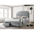 Happy Homes Madison Queen Upholstered Bed with Storage Madison Queen Bed - Gray IMAGE 1