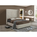 Happy Homes France King Upholstered Platform Bed France King Platform Bed - Oatmeal Beige IMAGE 1