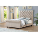 Happy Homes Queen Upholstered Sleigh Bed HH262 Queen Bed - Sand IMAGE 1