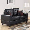 Happy Homes Stationary Leather Look Loveseat HH7855 IMAGE 1