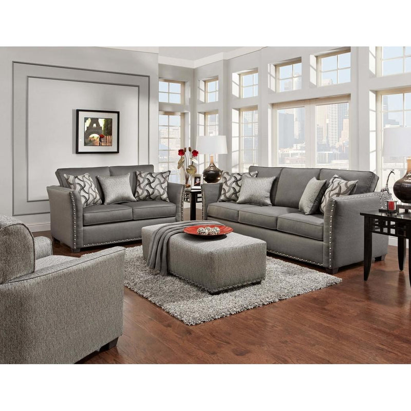 Happy Homes Washington Stationary Fabric Sofa 1380 - Charcoal IMAGE 2