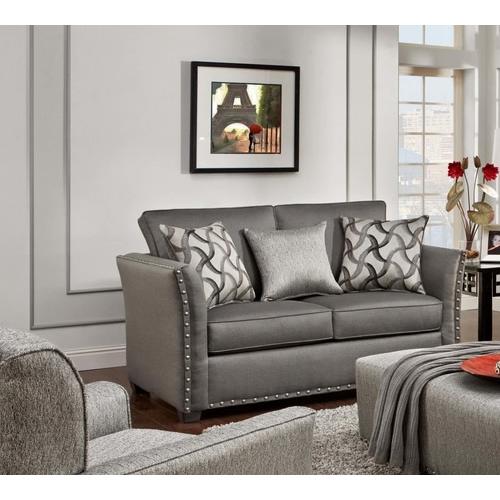 Happy Homes Washington Stationary Fabric Loveseat 1380 - Charcoal IMAGE 1