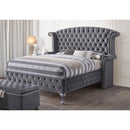 Happy Homes Diamond Palace King Upholstered Bed Diamond Palace King Bed - Gray IMAGE 2