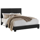 Happy Homes Queen Upholstered Bed 700PU Queen Bed - Black IMAGE 1
