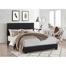 Happy Homes Queen Upholstered Bed 700PU Queen Bed - Black IMAGE 2