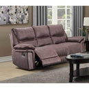 Happy Homes Karla Reclining Fabric Sofa Karla Reclining Sofa - Brown IMAGE 1