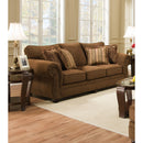 Happy Homes Simmons Stationary Fabric Sofa Simmons 4277 Sofa - Brown IMAGE 1