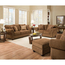 Happy Homes Simmons Stationary Fabric Sofa Simmons 4277 Sofa - Brown IMAGE 2