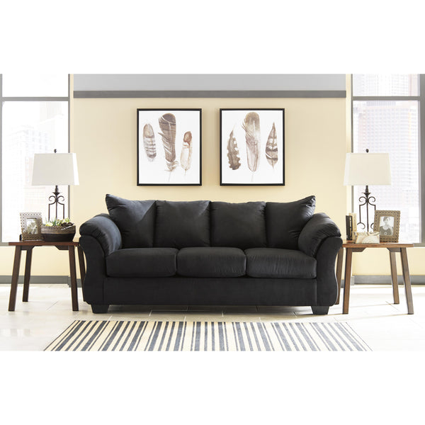 Happy Homes Ashley Stationary Fabric Sofa Ashley 750 Sofa - Black IMAGE 1