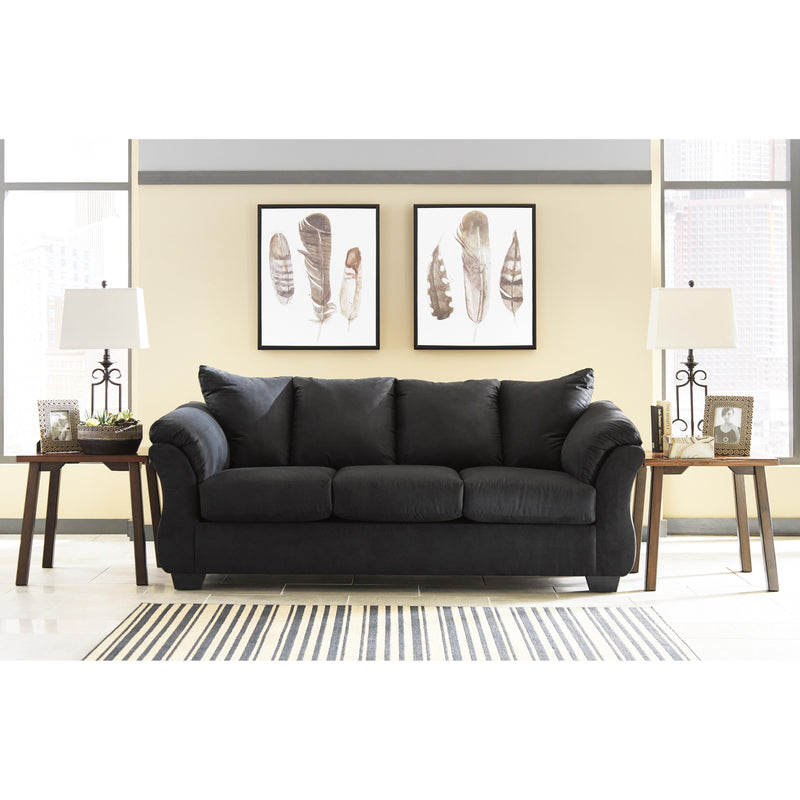 Happy Homes Ashley Stationary Fabric Sofa Ashley 750 Sofa - Black IMAGE 1