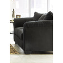 Happy Homes Ashley Stationary Fabric Loveseat Ashley 750 Loveseat - Black IMAGE 1