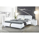 Happy Homes Vegas Queen Upholstered Platform Bed Vegas Queen Platform Bed - White IMAGE 1