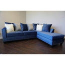 Happy Homes Fabric 2 pc Sectional 200-Blue IMAGE 1