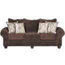 Happy Homes Stationary Fabric Sofa 1000 - Chocolate IMAGE 1