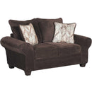 Happy Homes Stationary Fabric Loveseat 1000 - Chocolate IMAGE 1