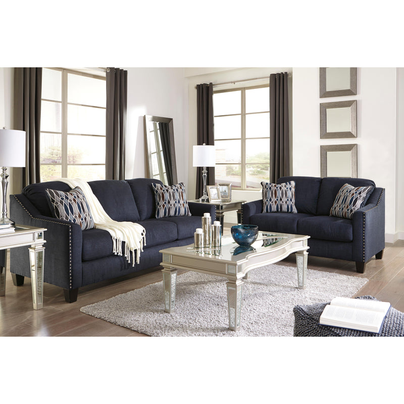 Happy Homes Ashley Stationary Fabric Sofa Ashley 802 Sofa - Blue IMAGE 4