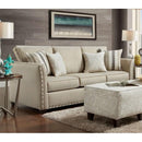 Happy Homes Stationary Fabric Sofa 1383 Sofa - Beige IMAGE 1