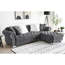 Happy Homes Royal Fabric 2 pc Sectional Royal - Grey IMAGE 1