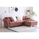 Happy Homes Royal Fabric 2 pc Sectional Royal - Pink IMAGE 1