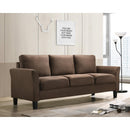 Happy Homes Denmark Stationary Fabric Sofa Denmark - Brown IMAGE 1
