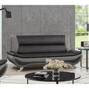 Happy Homes Tyler Stationary Vinyl Sofa Tyler Sofa - Black & Grey IMAGE 1