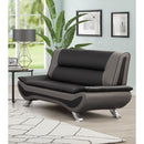 Happy Homes Tyler Stationary Fabric Loveseat Tyler Loveseat - Black & Grey IMAGE 1