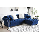 Happy Homes Royal Fabric 2 pc Sectional Royal - Blue IMAGE 1
