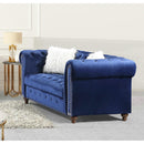 New Era Innovations Milan Stationary Fabric Loveseat Milan S8188 Loveseat - Blue IMAGE 1